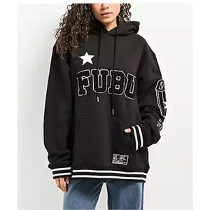 FUBU Collegiate Black Hooded Sweatshirt M